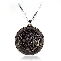 Медальон «Игра Престолов» с гербом Таргариенов "Драконы"!