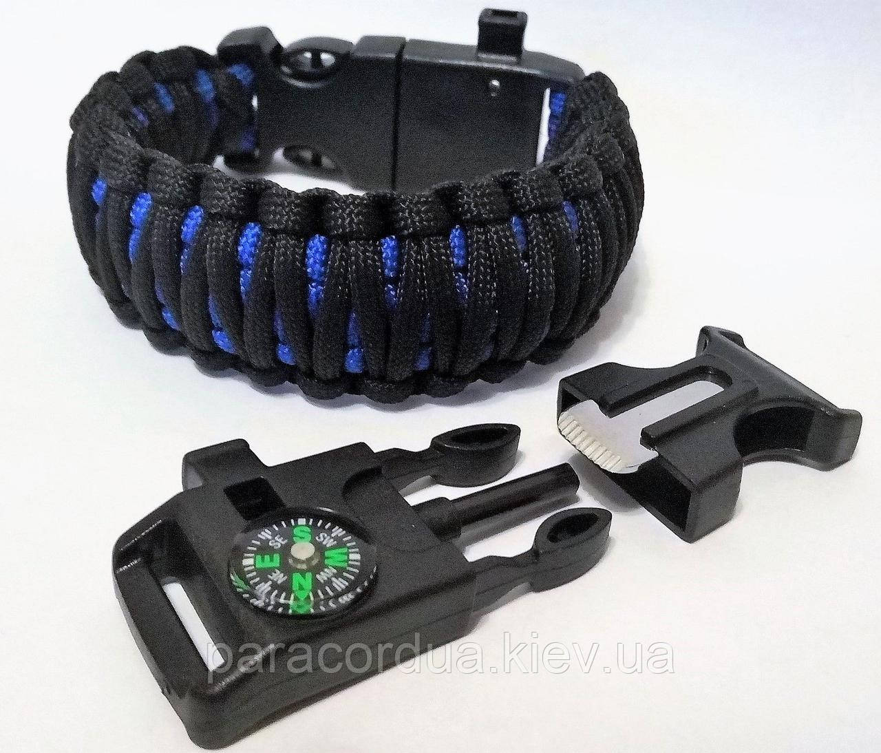 Браслет виживання з паракорда 5 в 1, "Подвійна Кобра"