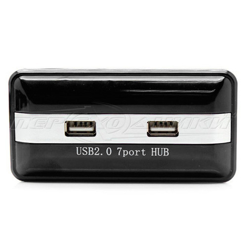 Активный USB 2.0 Hi-Speed HUB (хаб, разветвитель) на 7 портов с блоком питания - фото 1 - id-p506427150