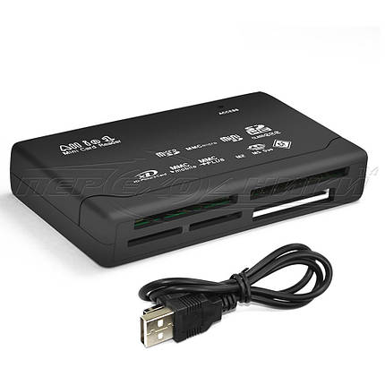 Картрідер USB 2.0 All in 1 з індикатором, фото 2