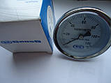 Термометр 1/2", діам 60 мм, 0-120C Грос Gross горизонтальний, заглибний, фото 4