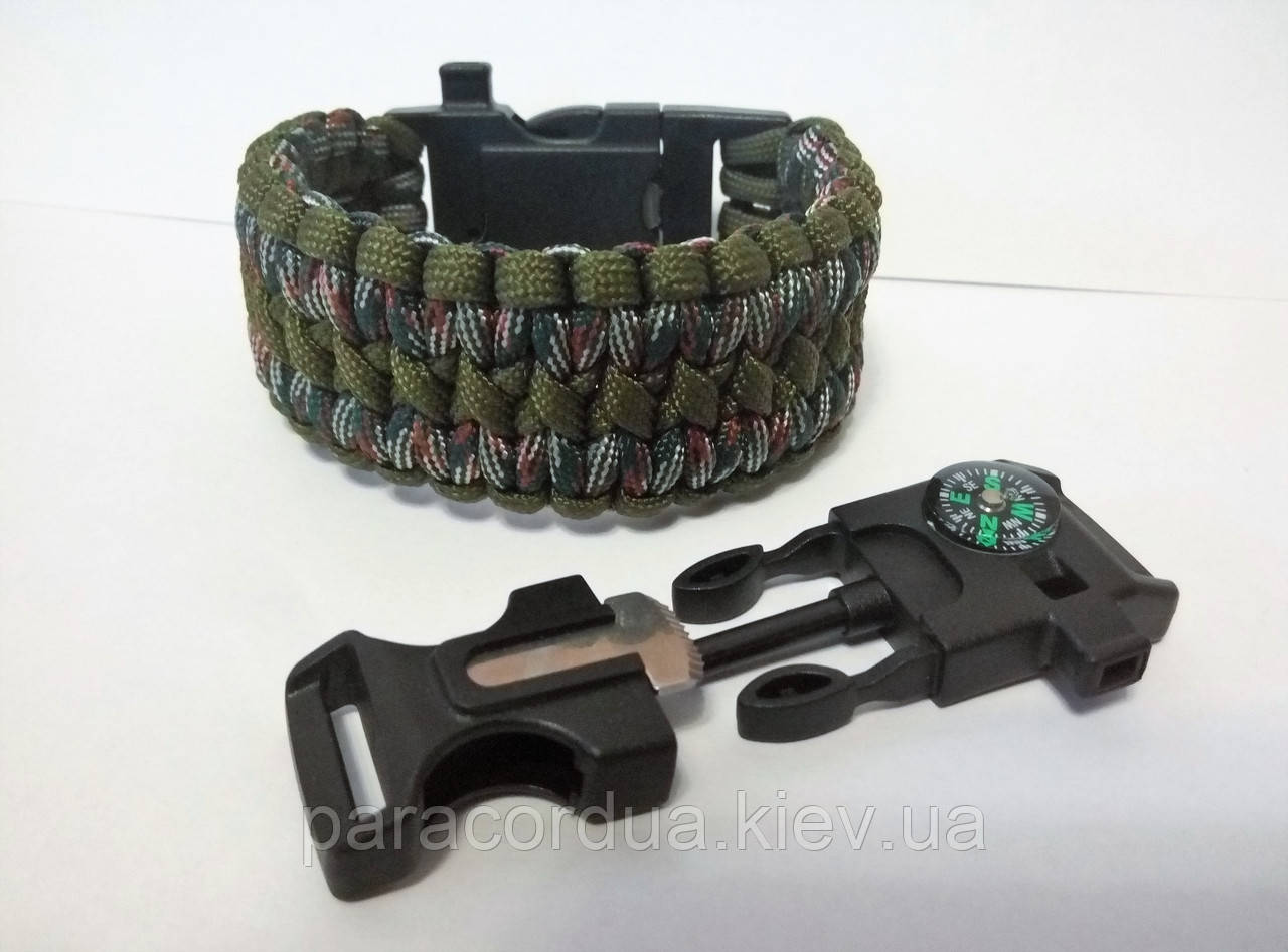Браслет виживання з паракорда 5 в 1, "Здвоєна кобра"