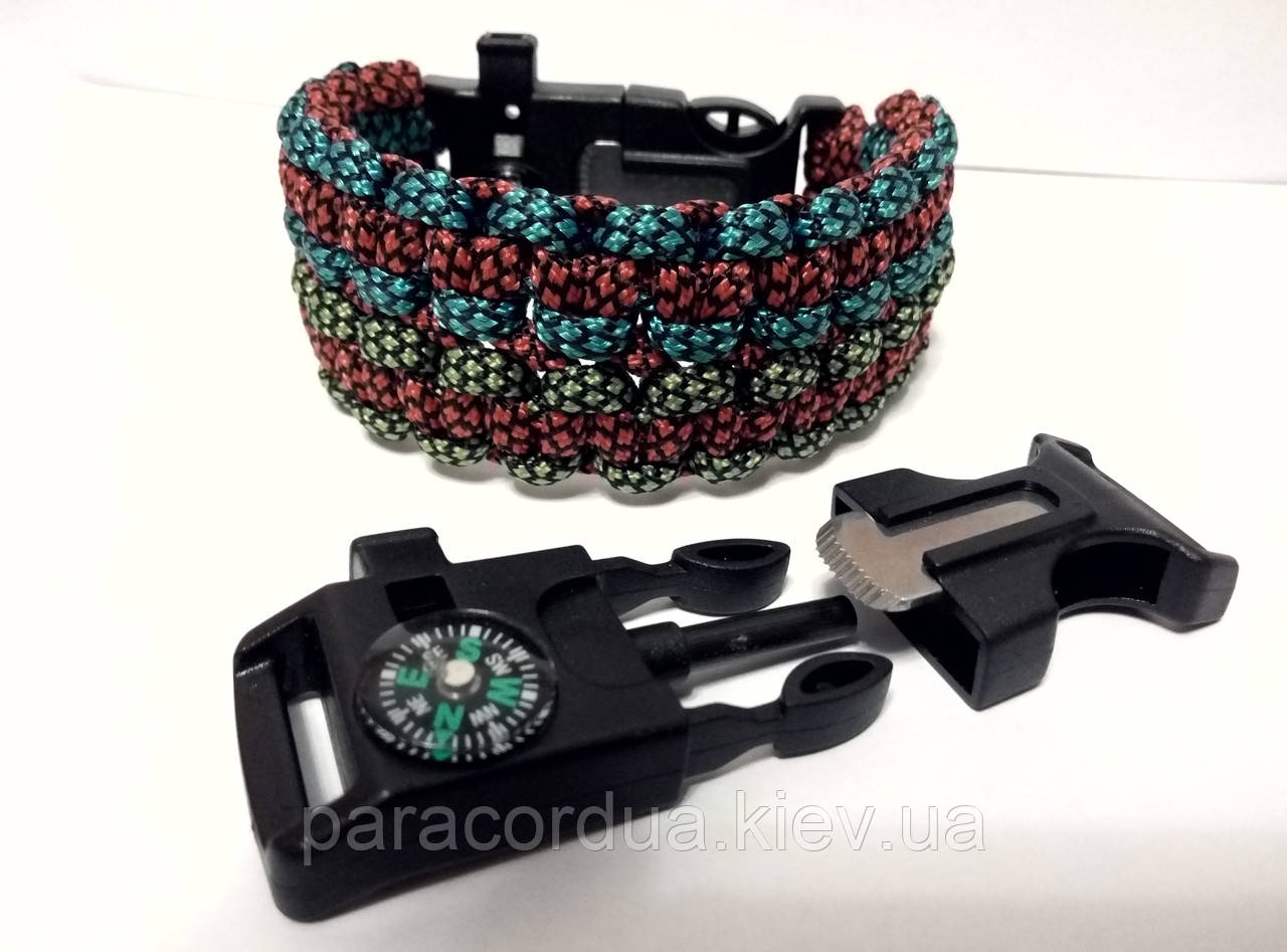 Браслет виживання з паракорда 5 в 1, Анаконда "Здвоєна кобра"