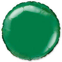 Фольгированные шары без рисунка 18" Круг металлик зеленый (FlexMetal)