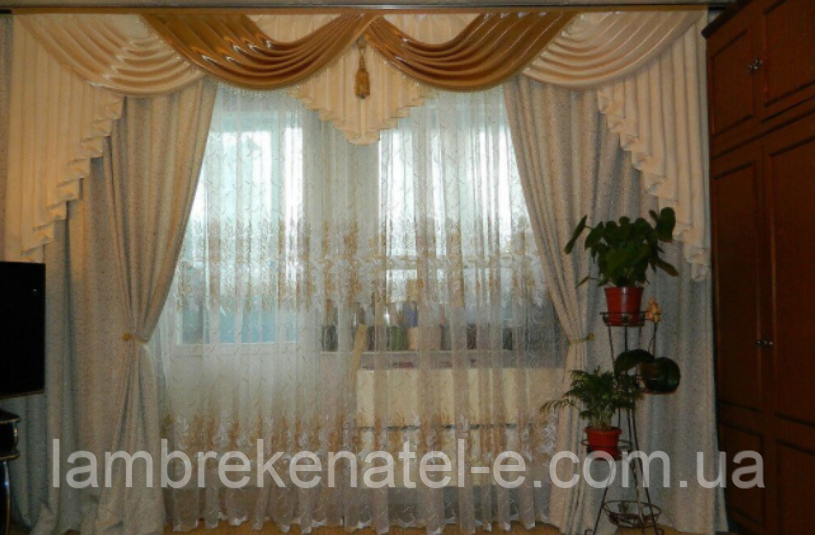 Ламбрекен із портьєрних тканин, фото 1