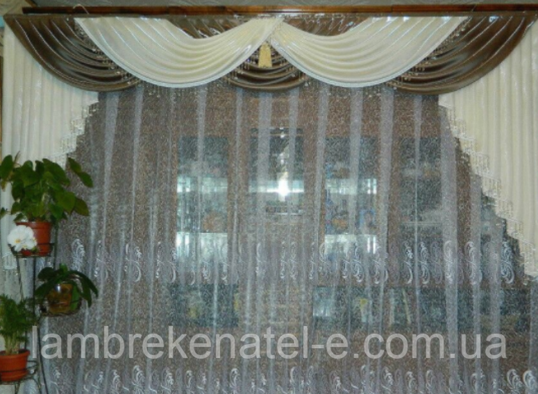 Ламбрекен у зал на вікно, фото 1