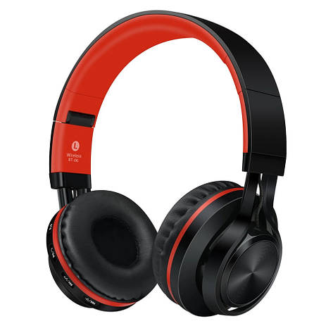 Навушники бездротові Sound Intone BT-06 Black-Red, фото 2