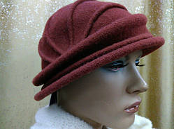 Жіноча капелюха з вовни, з маленькими полями,  ТМ Rabionek, коричневий колір, розмір 55-56