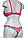 Модний комплект жіночої білизни з вставками з мережива - сіро-червоний 70В, 75B, 80B, фото 2