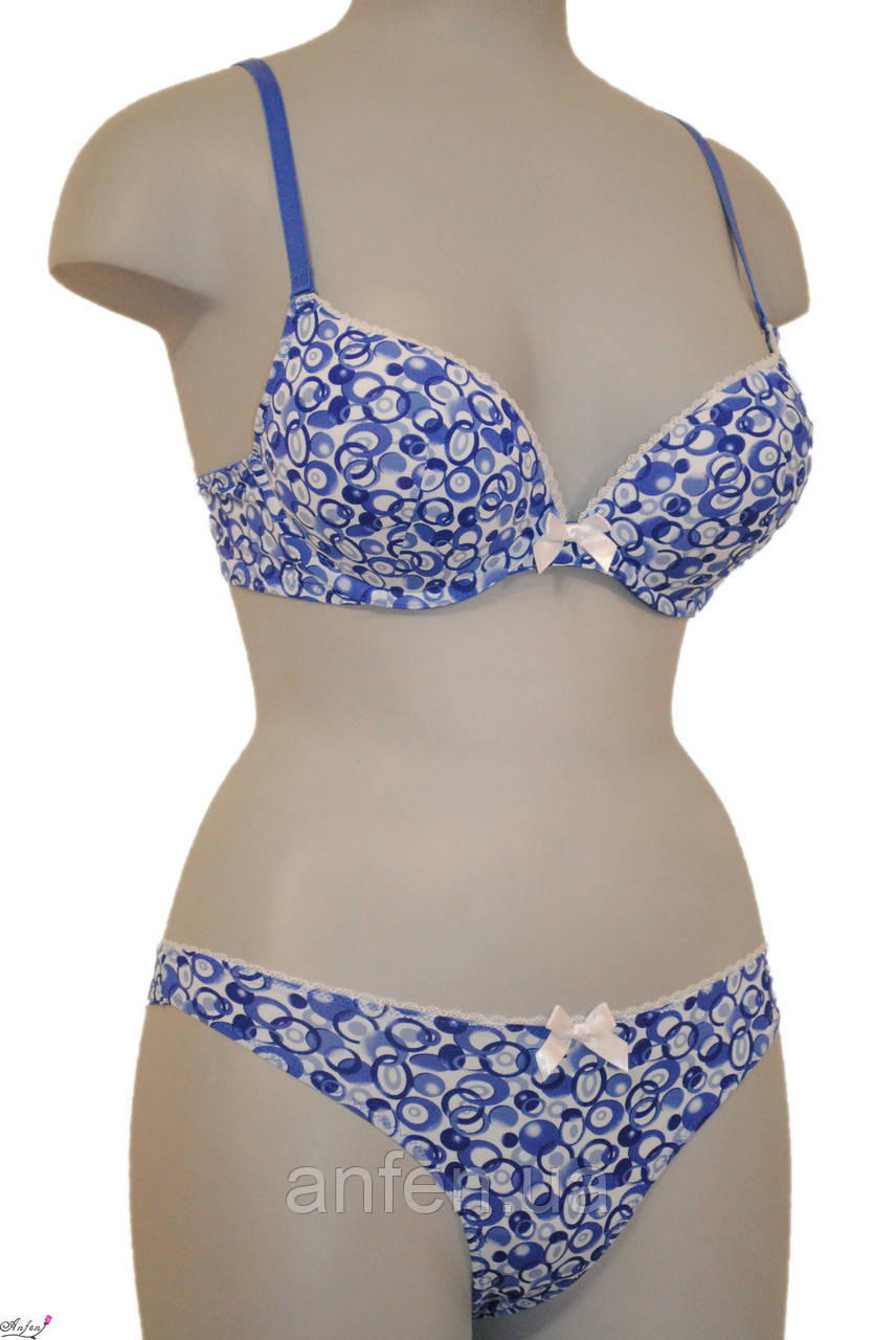 Авантажний комплект білизни Bretele з легким повітряним принтом