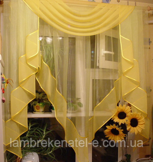 Ламбрекен на кухню на карниз 2 м, фото 1