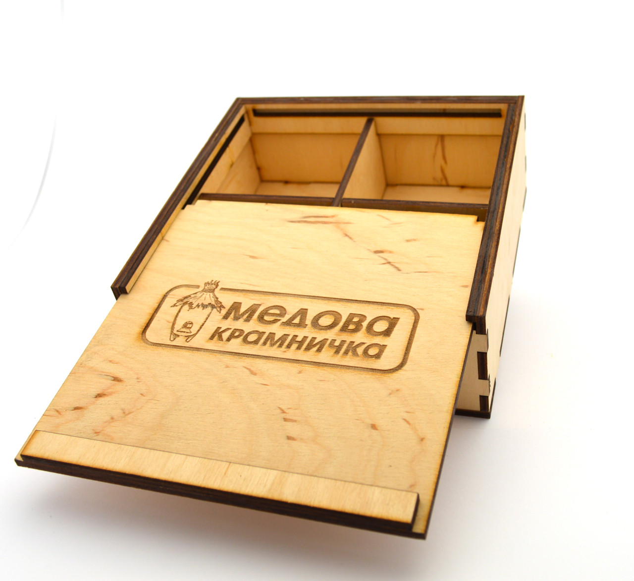Сувенірна коробочка "Медова Крамничка" дерево, фото 1