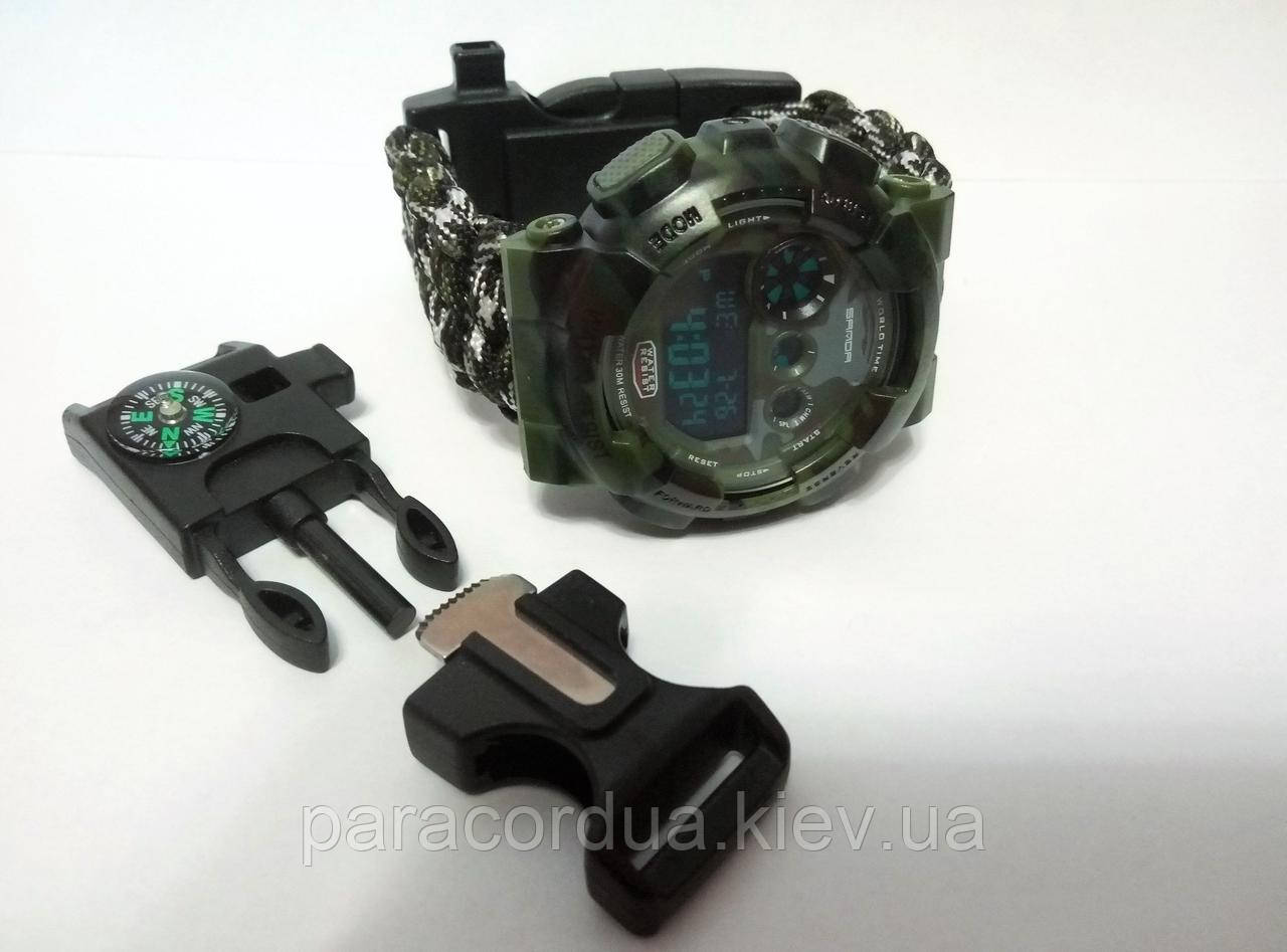 Годинник "SANDA" Водонепроникні і браслет виживання з паракорда 5 в 1