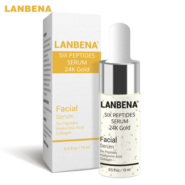 Lanbena Six Peptides+24K Gold сироватка для обличчя 6-пептидів+24К золота