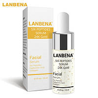 Lanbena Six Peptides+24K Gold сыворотка для лица 6-пептидов+24К золота