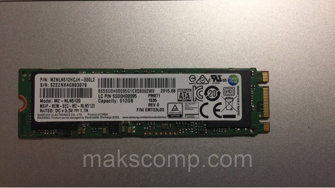 SSD Samsung PM871 512Gb m.2 SATAIII (MZNLN512HCJH)