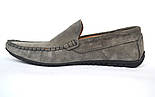 Акція Чоловічі мокасини сірі замшеві стильні весняна взуття Rosso Avangard Alberto Grey, фото 5