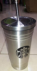 Термокухоль із металевою трубочкою Starbucks, 500 мл