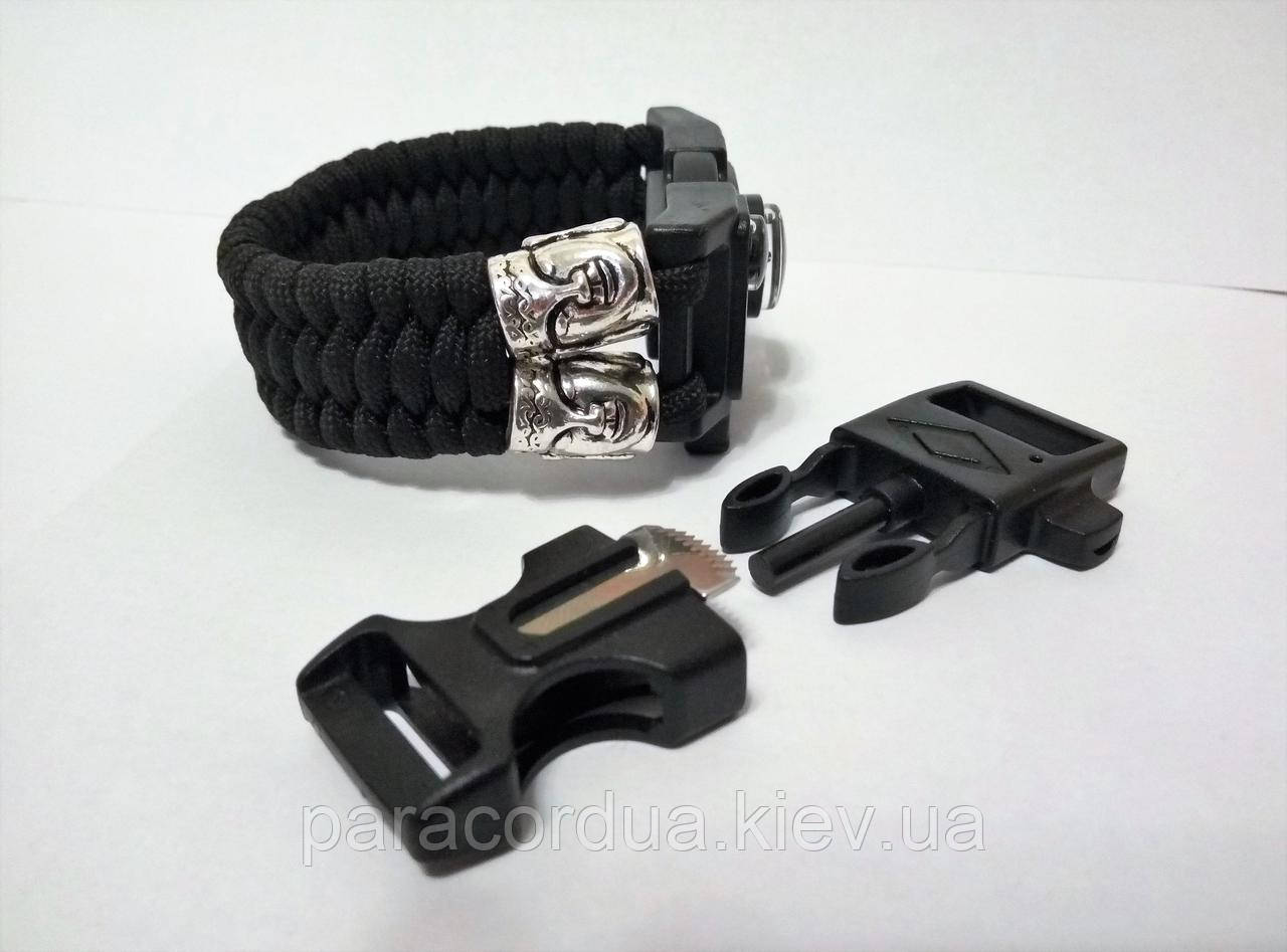 Браслет виживання з паракорда 4 в 1, з Бусиною