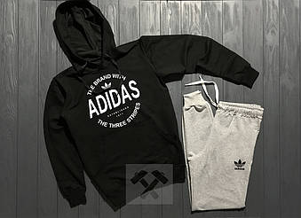 Спортивний костюм Adidas чорного і сірого кольору (люкс) XS