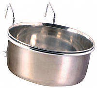 Миска Trixie Stainless Steel Bowl with Holder для птиц металл, подвесная, 0.6 л