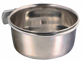 Trixie Миска Stainless Steel Bowl with Holder для птахів, метал, з гвинтовим кріпленням, 0.3 л