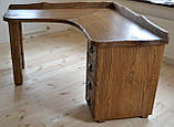 Стіл письмовий кутовий у стилі рустик, фото 3