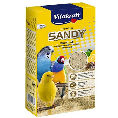 Пісок Vitakraft Sandy для птахів з мінералами, 2 кг