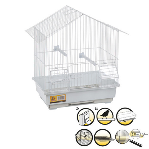 Клітка Karlie-Flamingo Lombok для птахів біла, 30х22,5х38 см