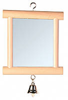 Зеркало Trixie Mirror with Wooden Frame для птиц в деревянной оправе, 9х10 см
