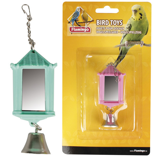 Дзеркало Karlie-Flamingo Lantern with Bell для птахів з дзвіночком, 4х4х6 см