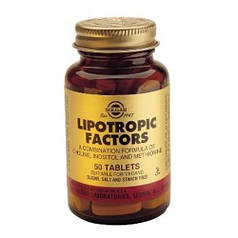 Ліпотропний фактор таблетки, 50 шт., Согар/Solgar-Холін, інозитол і метіонін здатні видаляти жири з печінки.