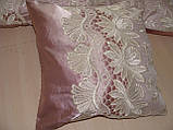 Комплект декоративних подушок Firanka Hand Made з мереживом 33х33см 2шт 48х32см 1шт бузкові (п_0347), фото 2