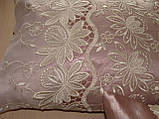 Комплект декоративних подушок Firanka Hand Made з мереживом 33х33см 2шт 48х32см 1шт бузкові (п_0347), фото 4