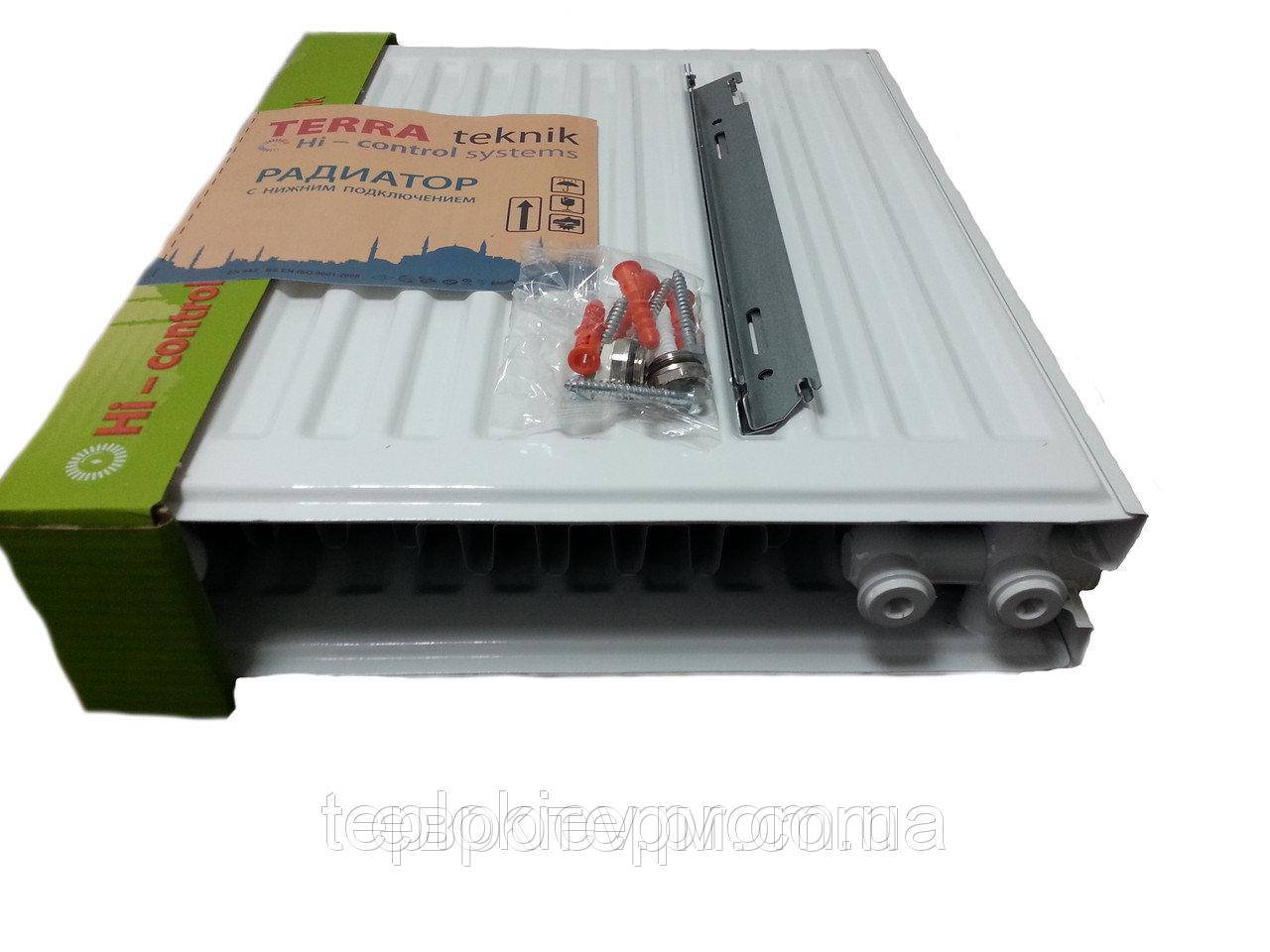 Радіатор сталевий панельний Terra teknik 22k 500*1800 нижнє підключення