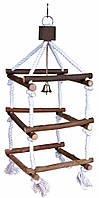 Сходи Trixie Tower with Rope для птахів дерев'яна на канаті, 51 см