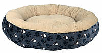 Лежак для собак Trixie Tammy плюшевый, сине-бежевый, 50 см (37377)