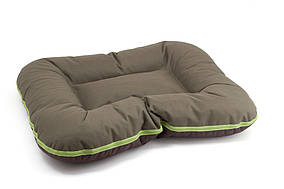 Лежак Comfy Arnold L двосторонній коричнево-оливковий, 70x55 см