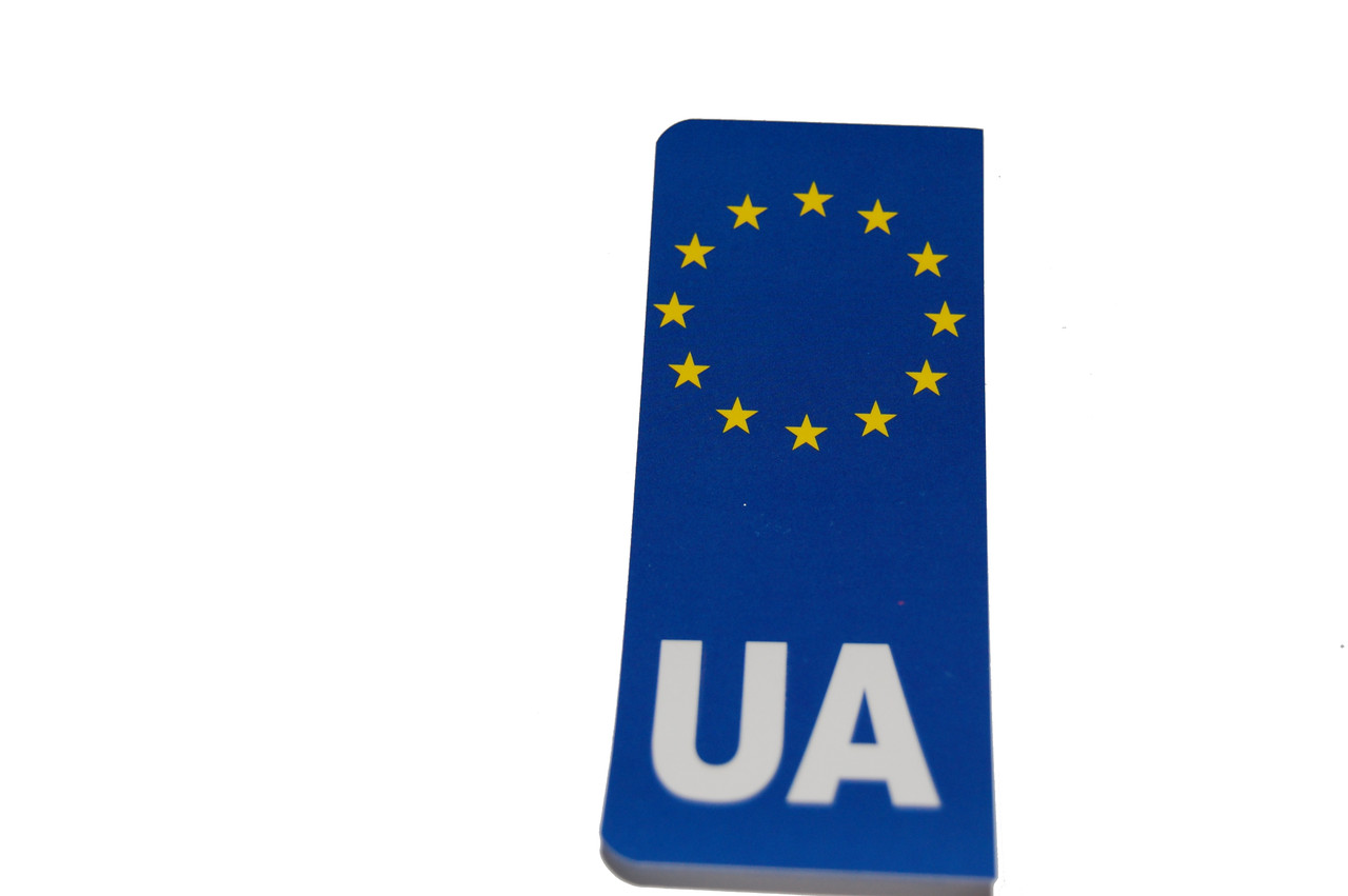 Наклейка на номерний знак "Євро UA"