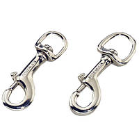 Карабін Sprenger для нашийників і повідків, нікельована сталь, 87х16 мм