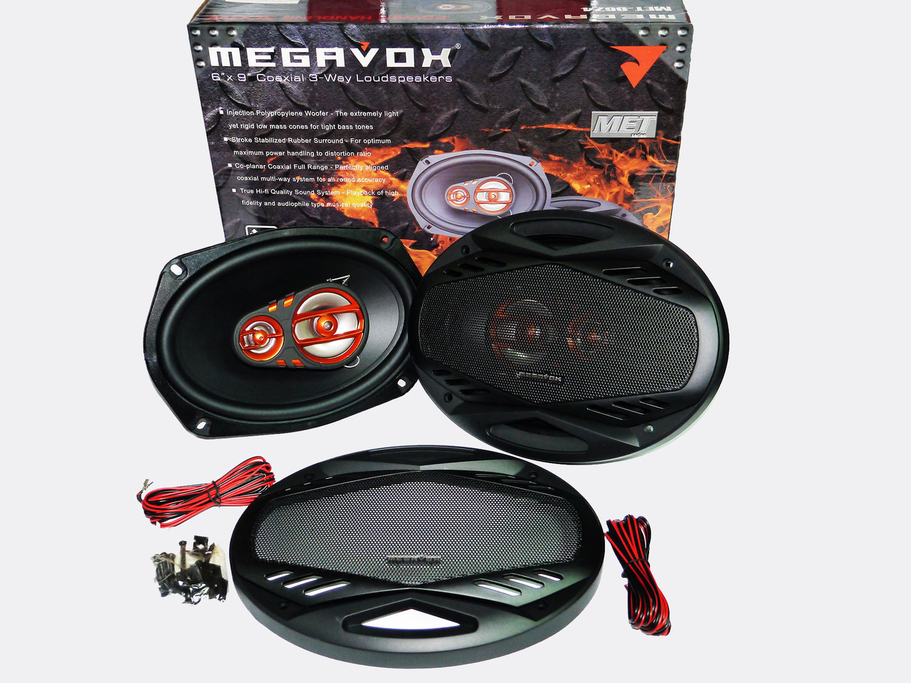 MEGAVOX MET-9674 6х9 овали (300W) трьохсмугові