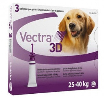 Вектра 3D инсектоакарицидные краплі для собак вагою 25-40 кг