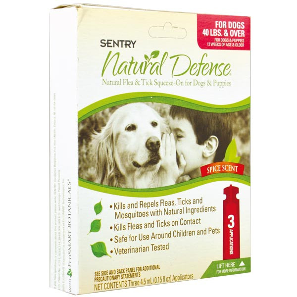 Краплі Sentry Pro Natural Defense бліх та кліщів для собак 18 кг, 4,5 мл
