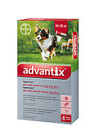 Краплі Advantix Bayer (Адвантікс) бліх та кліщів для собак 10-25 кг