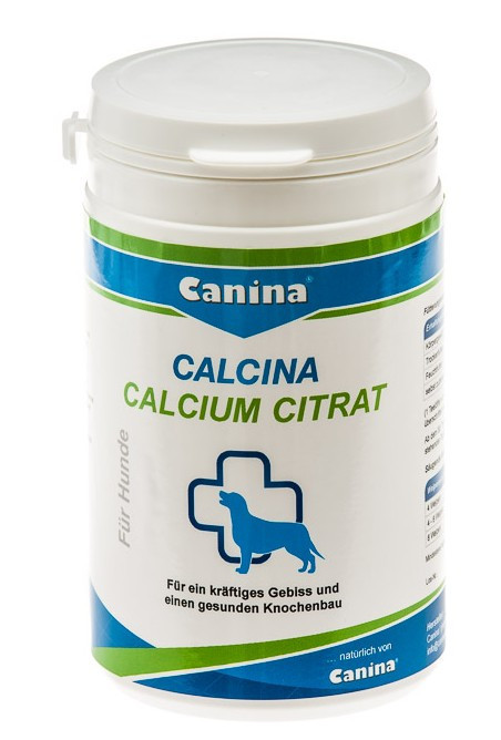 Кормова добавка Canina Calcina Calcium Citrat для собак, легкозасвоюваний кальцій, 125 г