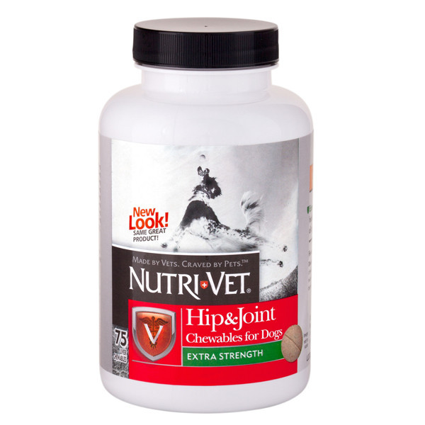Витаминный комплекс Nutri-Vet Hip & Joint Extra для собак, здоровье связок и суставов, 120 таб - фото 1 - id-p658148864