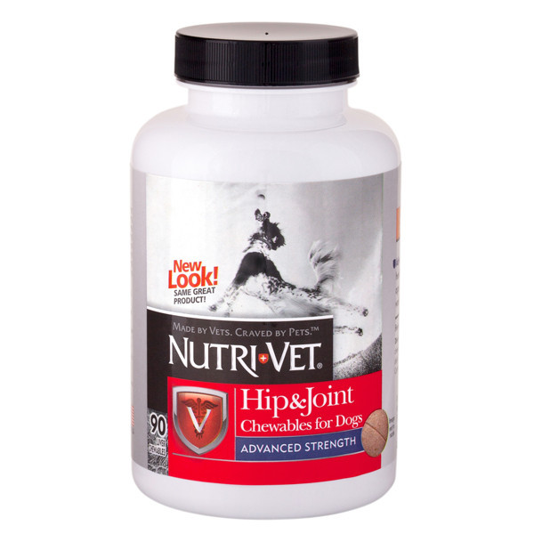 Вітамінний комплекс Nutri-Vet Hip & Joint Advanced для собак з глюкозаміном та хондроїтином, 90 таб