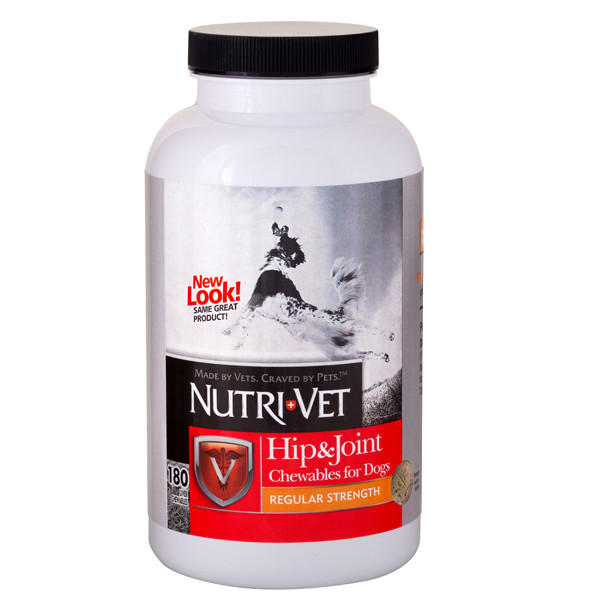 Витаминный комплекс Nutri-Vet Hip & Joint Regular для собак, здоровье связок и суставов, 180 таб - фото 1 - id-p658148863