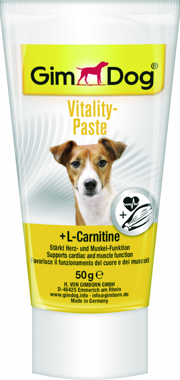 Витаминная паста GimDog Vitality Paste для собак с L-карнитином, 50 г - фото 1 - id-p658148887