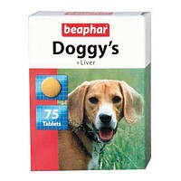 Кормовая добавка Beaphar Doggy s + Liver для собак, со вкусом печени, 75 таб